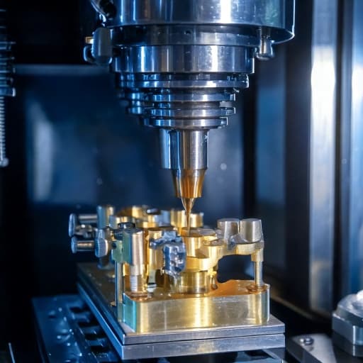 Close-up manufacturing equipment image for compression molding service