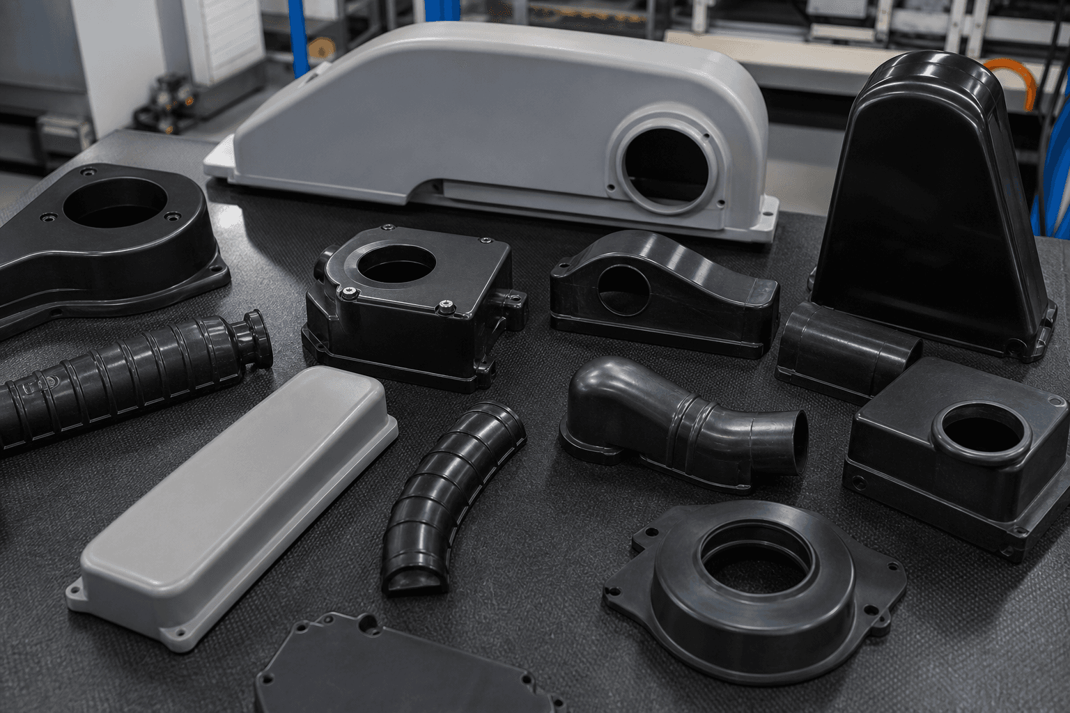 Molded motion control brackets and flanged mounts