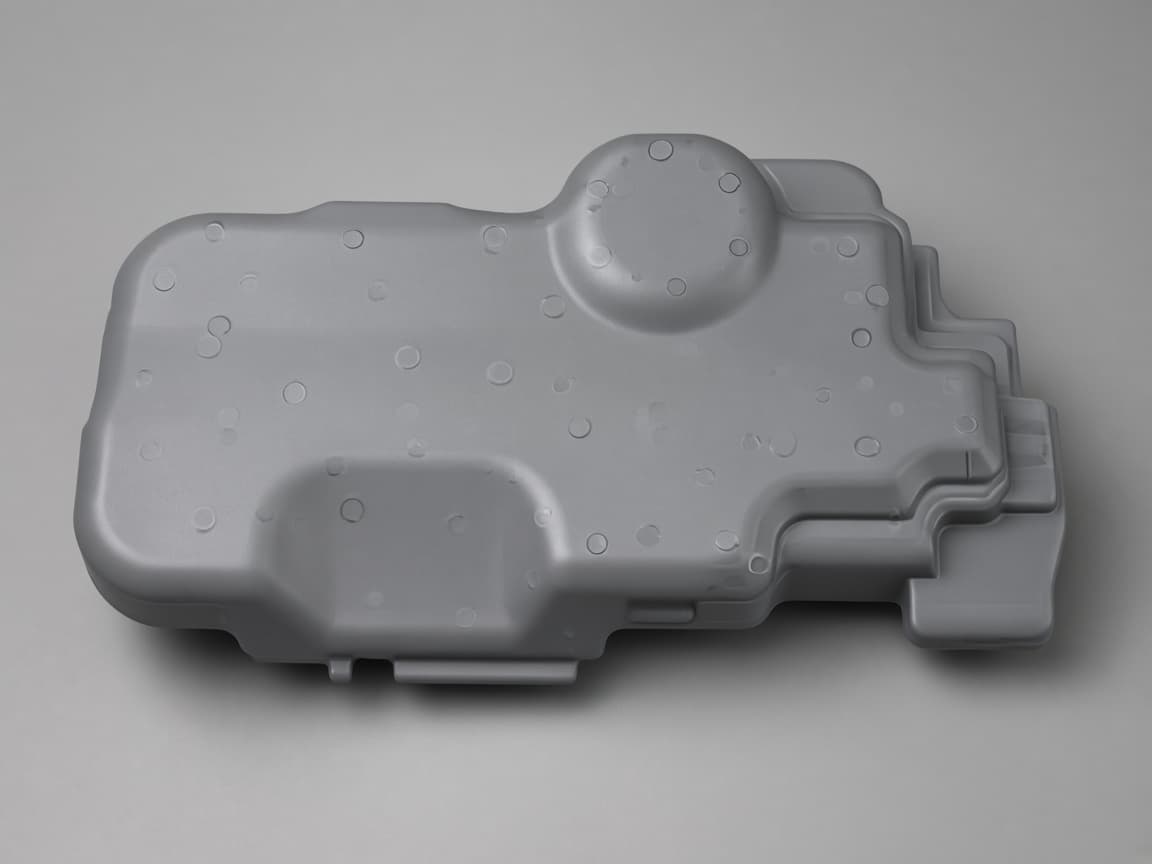 Ejector pin marks on injection molded part: visible witness marks on a non-cosmetic surface