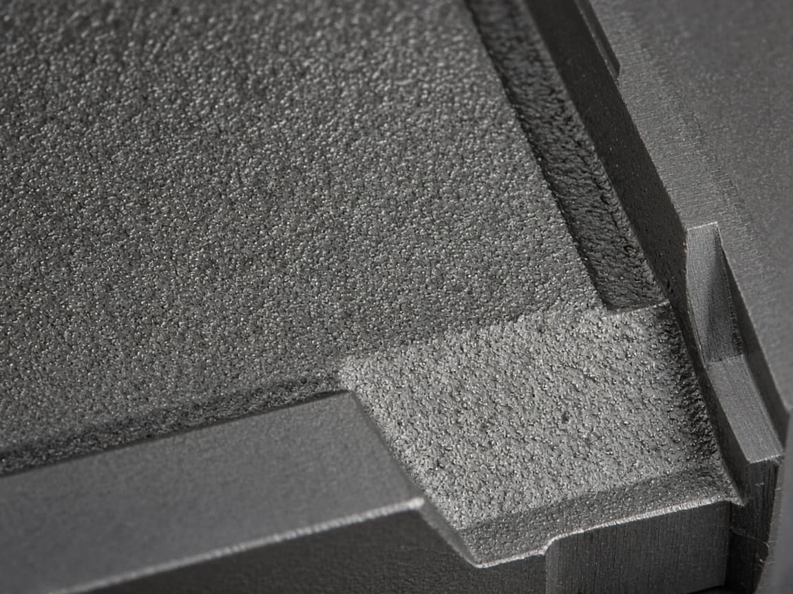 EDM recast white layer on mold steel surface before polish