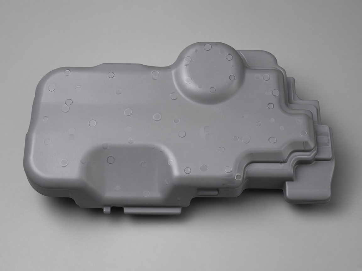 Ejector pin marks on injection molded part: visible witness marks on a non-cosmetic surface
