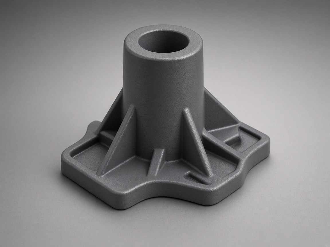 Cored screw boss on a molded housing with wall tie-in instead of a solid pillar
