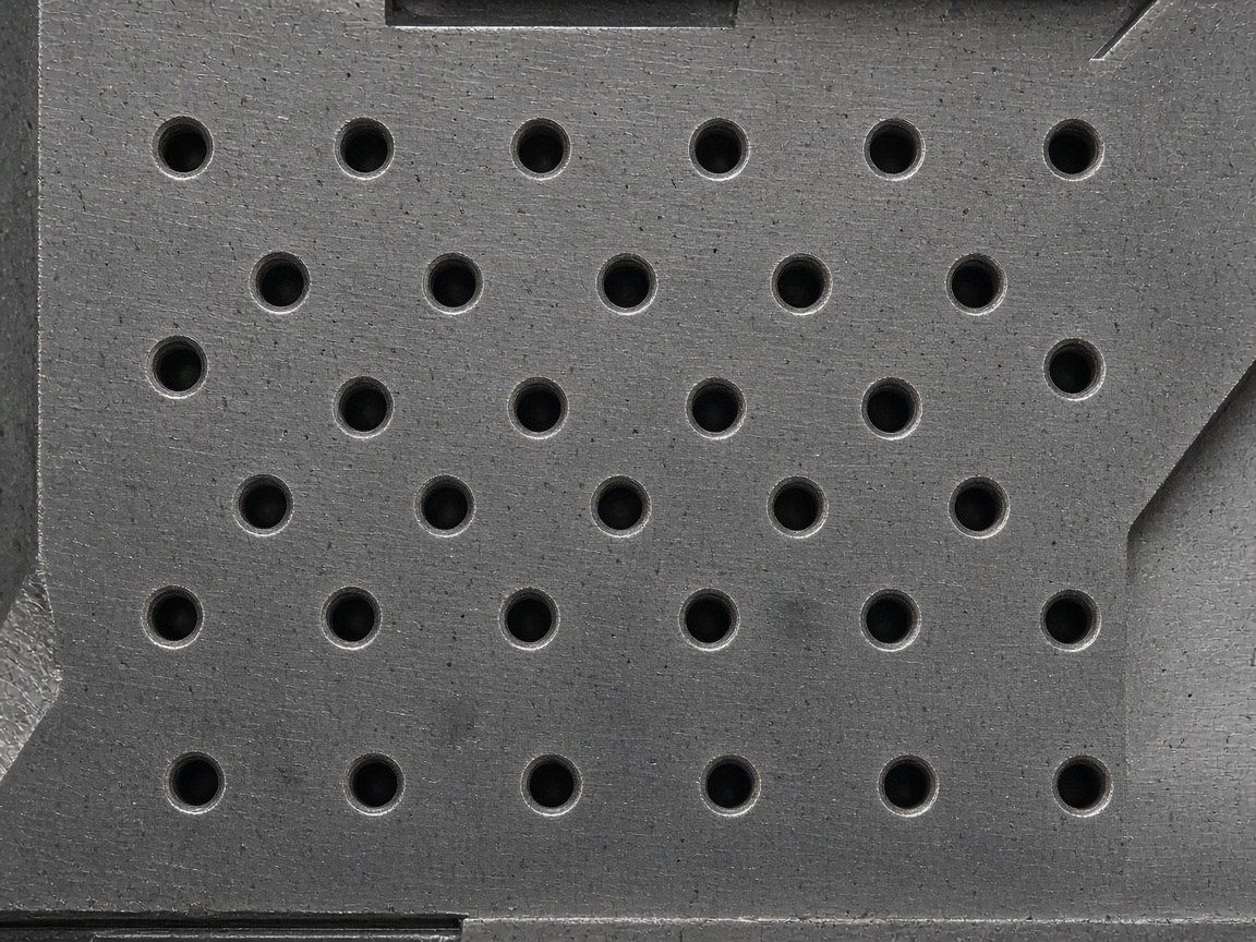 Ejector pin holes in hardened mold plate cut by wire EDM for injection molding