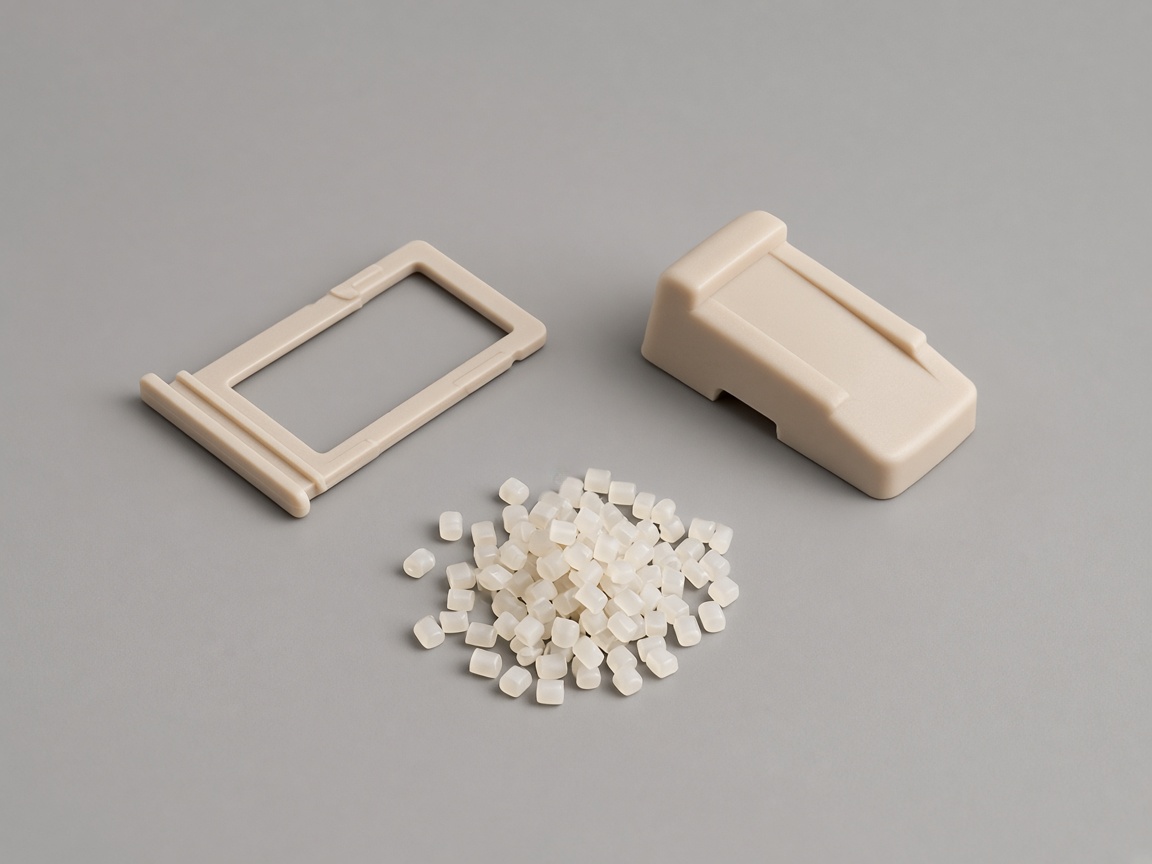 LCP card tray and antenna housing for micro and small precision electronics molding